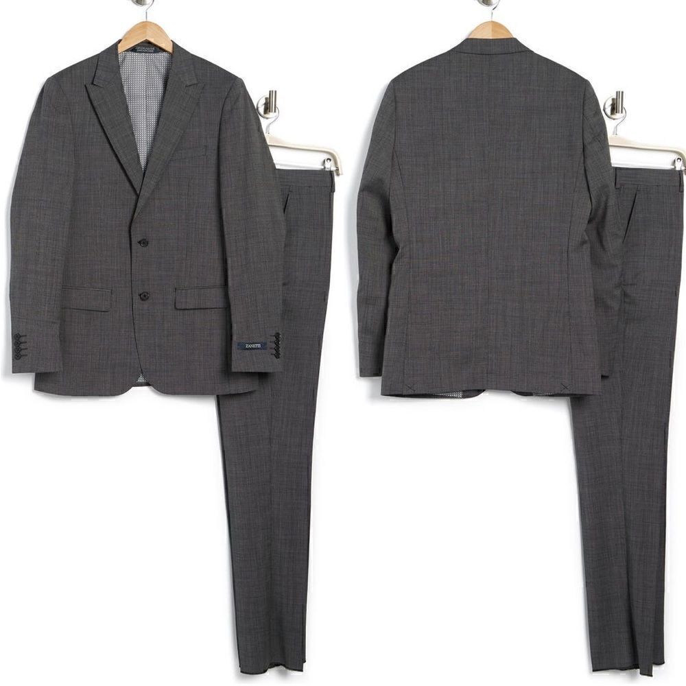 ZANETTI Slim Fit Two-button Suit Size 32R